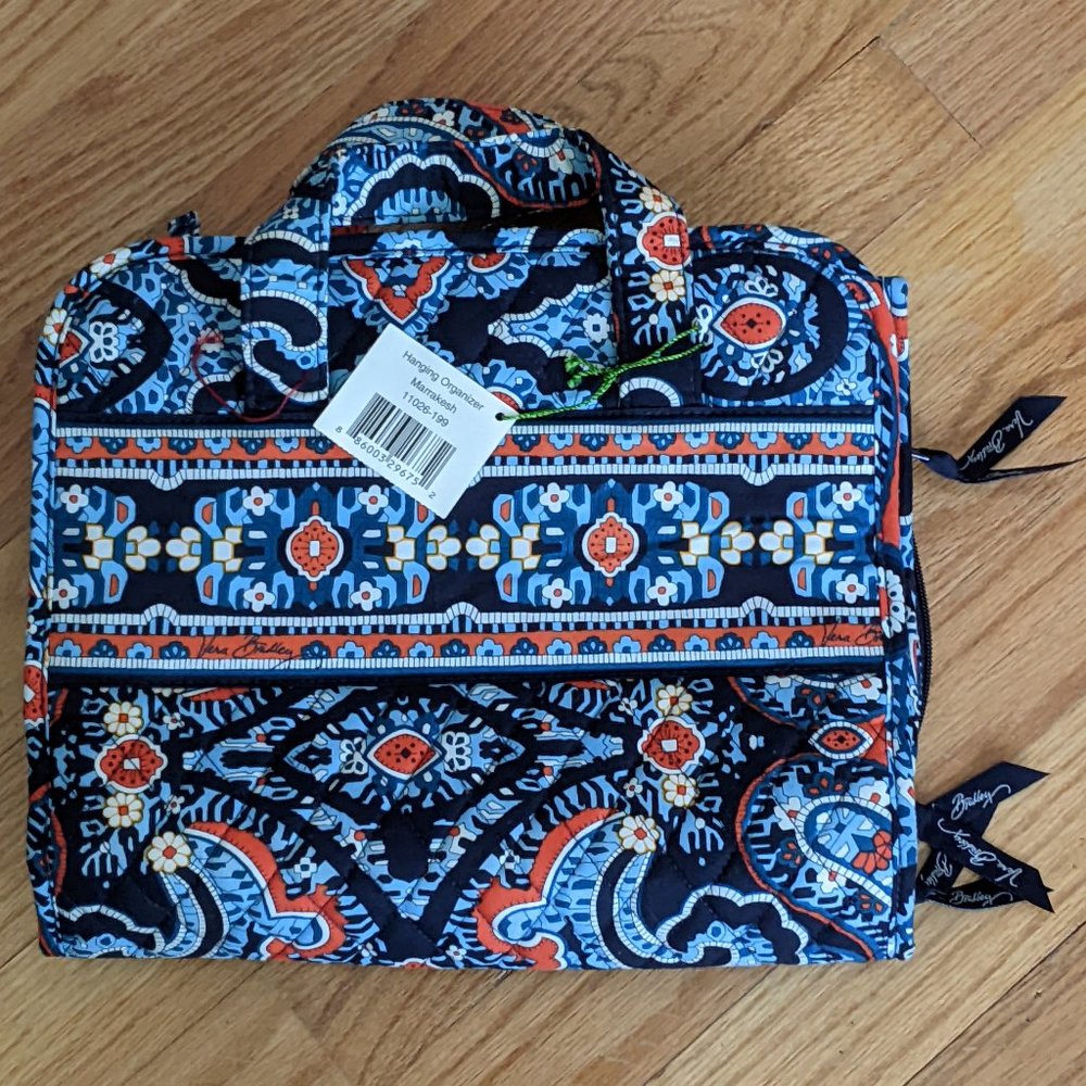 NWT Vera Bradley Hanging Organizer Marrakesh Travel Cosmetic